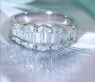 Edler Ring mit Trapez und Marquise Diamanten #5