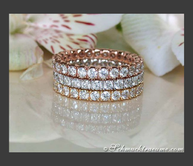 Drei zeitlose Brillanten Memory Ringe #1 Drei zeitlose Brillanten Memory Ringe #1