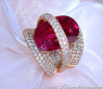 Überdimensionaler Rubellit Ring mit Brillanten #4