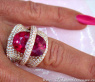 Überdimensionaler Rubellit Ring mit Brillanten #3