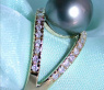 Attraktiver Tahitiperle Brillanten Ring #4