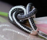 Verschlungener Ring mit schwarzen Diamanten #2