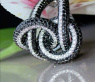 Verschlungener Ring mit schwarzen Diamanten #3
