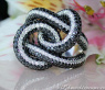 Verschlungener Ring mit schwarzen Diamanten #4