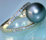 Attraktiver Tahitiperle Brillanten Ring #5