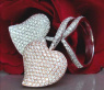 Exquisiter Doppel Herz Ring mit Diamanten #3