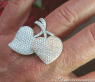 Exquisiter Doppel Herz Ring mit Diamanten #4
