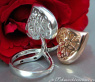 Exquisiter Doppel Herz Ring mit Diamanten #7