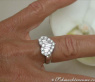 Exquisiter Brillanten Herz Ring mit Trapez Diamanten #4