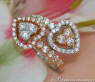 Exquisiter Diamanten Doppel Herz Ring #2