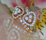 Exquisiter Diamanten Doppel Herz Ring #5