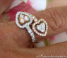 Exquisiter Diamanten Doppel Herz Ring #4