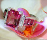 Prächtiger Pink Turmalin Ring mit Diamanten #3