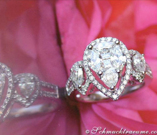 Unique Diamond Pear Ring Unique Diamond Pear Ring