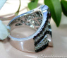 Ausgefallener schwarz weiß Diamanten Ring #5