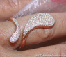 Geschwungener Brillantring in Roségold 750 #6