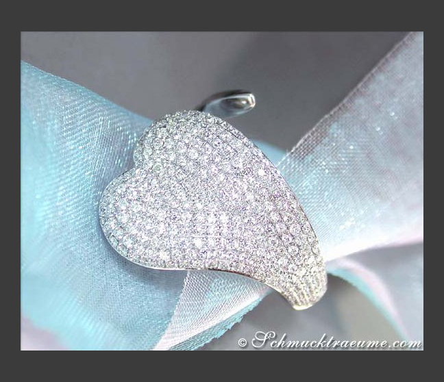Ungewöhnlicher Brillanten Ring im Herz Design #1 Ungewöhnlicher Brillanten Ring im Herz Design #1
