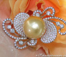 Spektakulärer goldene Südseeperle Ring mit Brillanten #1