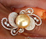 Spektakulärer goldene Südseeperle Ring mit Brillanten #5