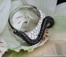 Erlesener schwarze Diamanten Ring im Wellendesign #5