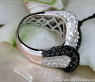 Erlesener schwarze Diamanten Ring im Wellendesign #6