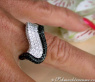 Erlesener schwarze Diamanten Ring im Wellendesign #8