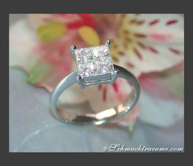 Feiner Princess Diamanten Ring (0,91 ct.) #1 Feiner Princess Diamanten Ring (0,91 ct.) #1