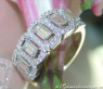 Edler Memory Ring mit Diamanten im Smaragd Schliff #2