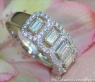 Edler Memory Ring mit Diamanten im Smaragd Schliff #3