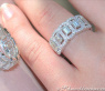 Edler Memory Ring mit Diamanten im Smaragd Schliff #4