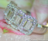 Edler Memory Ring mit Diamanten im Smaragd Schliff #5