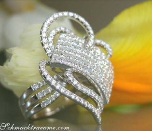 Fantastischer Princess Diamanten Ring mit Brillanten