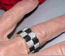 Puristischer Memory Ring mit schwarzen Diamanten & weißen Brillanten #5