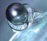 Eleganter Tahitiperle Ring mit Trapez Diamanten #3