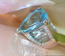 Grandioser Aquamarin Tropfen Ring mit Diamanten #2