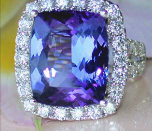 Excellent Tanzanite Diamond Ring Excellent Tanzanite Diamond Ring