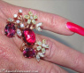 Grandioser Pink Turmalin Ring mit Diamanten im Blütendesign #5