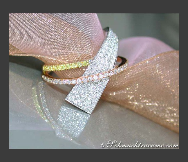 Feinster Brillanten Ring mit gelben Diamanten #1 Feinster Brillanten Ring mit gelben Diamanten #1