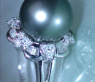 Edler Tahitiperle Ring mit Diamanten (Baguette & Brillant Schliff) #4