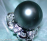 Edler Tahitiperle Ring mit Diamanten (Baguette & Brillant Schliff) #5