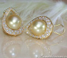 Wundervolle goldene Südseeperlen Ohrstecker im Mikimoto Design #2