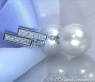 Schlichte Südseeperlen Ohrstecker mit Diamanten #4