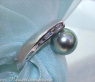 Interessanter Tahitiperle Ring mit Diamanten #5