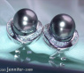 Wunderschöne Tahitiperlen Ohrstecker mit Diamanten #2