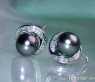 Wunderschöne Tahitiperlen Ohrstecker mit Diamanten #4