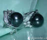 Höchst feminine Tahitiperlen Ohrstecker mit Diamanten #4