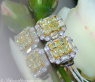 Feinste gelbe Diamanten Ohrstecker mit Brillanten & Baguette Diamanten #2