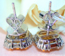 Feinste gelbe Diamanten Ohrstecker mit Brillanten & Baguette Diamanten #5