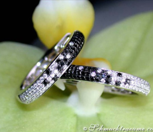 Elegant Black & White Diamond Hoop Earrings Elegant Black & White Diamond Hoop Earrings