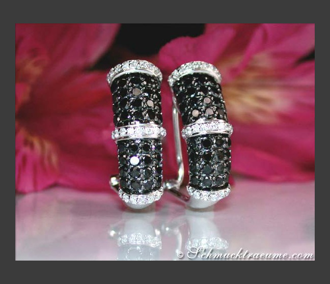 Aparte schwarze Diamanten Ohrstecker #1 Aparte schwarze Diamanten Ohrstecker #1